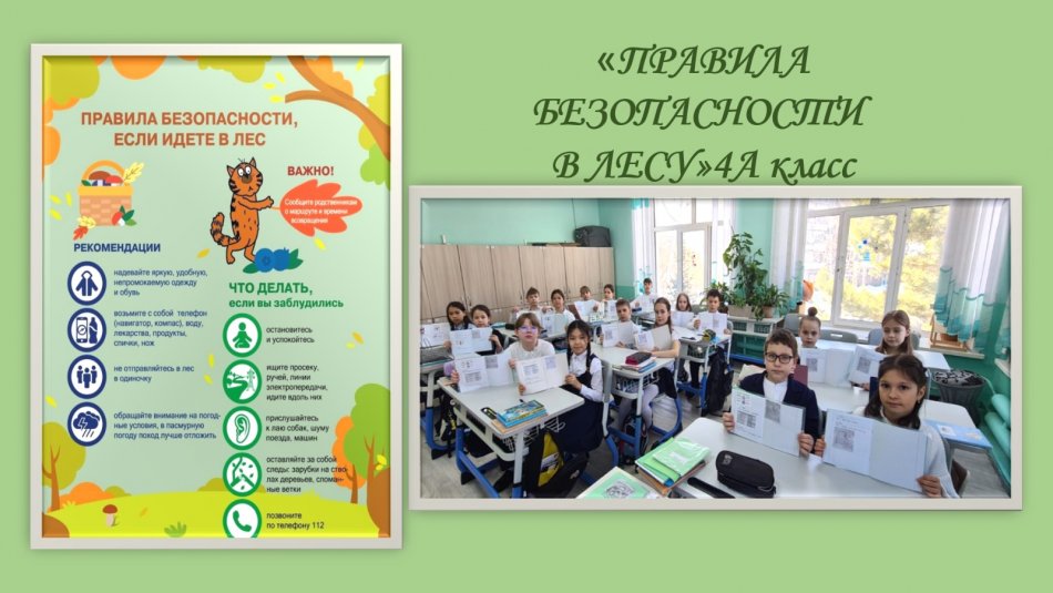 «Ормандағы қауіпсіздік ережелері»/Беседа «Правила безопасности в лесу».